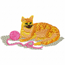 Cats Embroidery Design 12